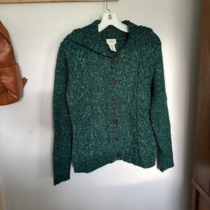 L.L Bean wool blend button up sweater